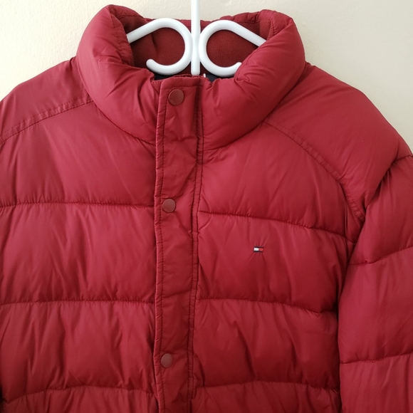 🦋Tommy Hilfiger RED Puffer Jacket Coat NWT - Picture 2 of 10